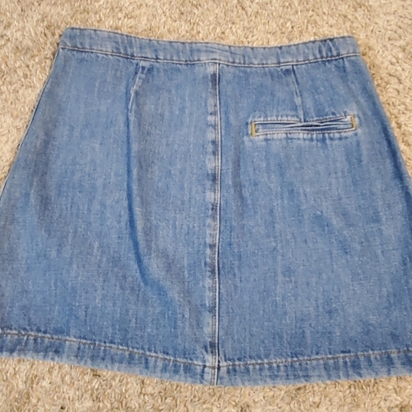 ZARA Button Front Denium Skirt - Picture 2 of 8